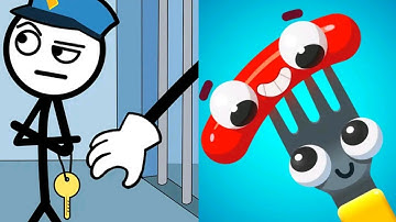 Thief Puzzle VS Fork N Sausage / All Max Levels Gameplay Android,ios New Update