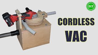 DIY Wood Cordless Vacuum Cleaner - Powerful and Durable for Workshop and Car Cleaning