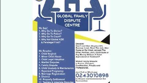 Global Alternative Family Dispute Resolution, Ghana
