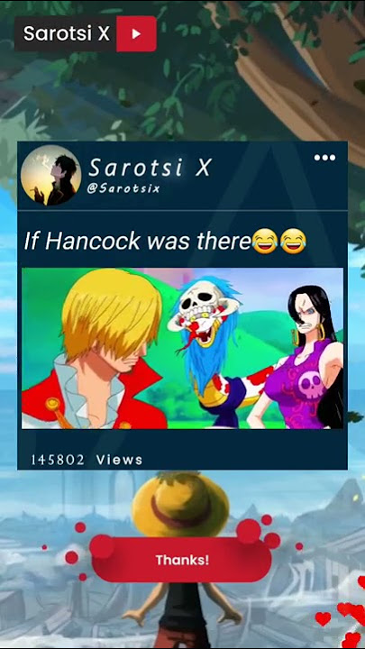 If Hancock was there😂😂 #hancock #luffy #sanji #onepiece