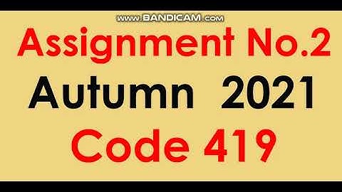 AIOU Code 419 Solved Assignment No.2 Autumn 2021