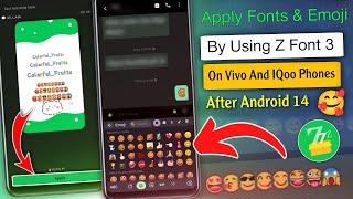 Vivo & IQoo Fonts And Emoji Apply Problem Solve | Apply Font & Emoji On Vivo Phones By Using Z Font