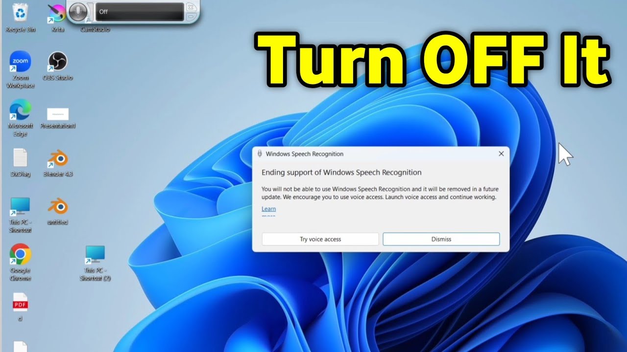 Windows Speech Recognition Turn Off Speech Recognition Windows 11