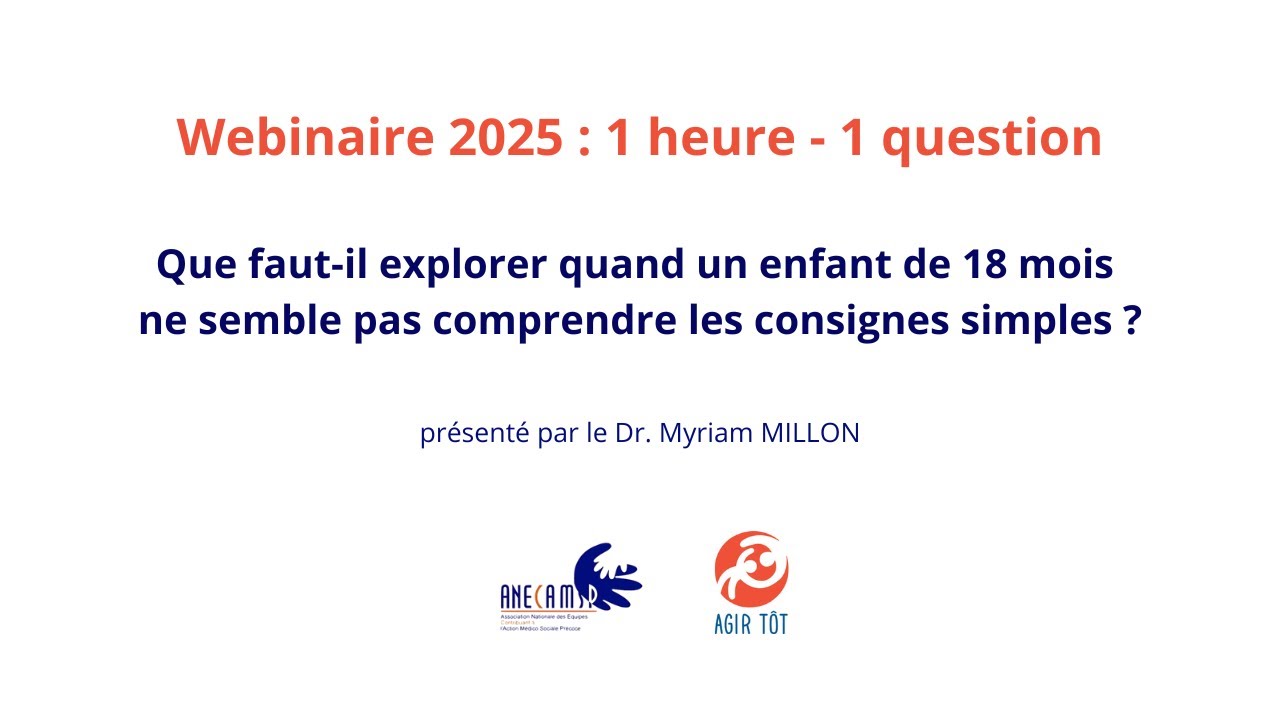 Webinaire ANECAMSP : Que faire quand un enfant de 18 mois ne comprend pas les consignes simples ?