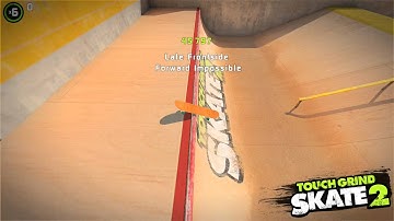 Touchgrind Skate2: Front Side 180 + late forward impossible + rock stall