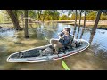 Kayak Fishing FLOODED Forest For BACKWOODS GIANTS!