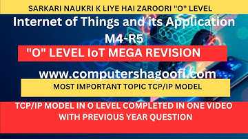 M4-R5 | O LEVEL | TCP/IP MODEL IN INTERNET OF THINGS AND ITS APPLICATION(IoT) BY COMPUTER SHAGOOFI