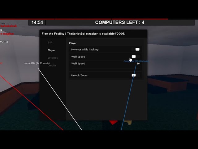 Roblox New Op Flee The Facility Script, Esp, Anti-Error, Teleport
