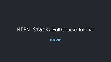 MERN Stack Full Course Tutorial - Todo App [2021]