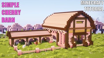 Minecraft Simple Cherry Blossom Barn Tutorial