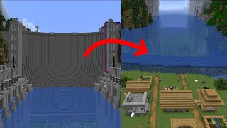 Minecraft realistic water vs dam breach