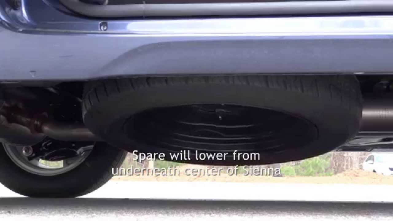 Remove spare tire toyota sienna