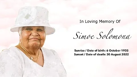 SIMOE Solomona Funeral Family Service