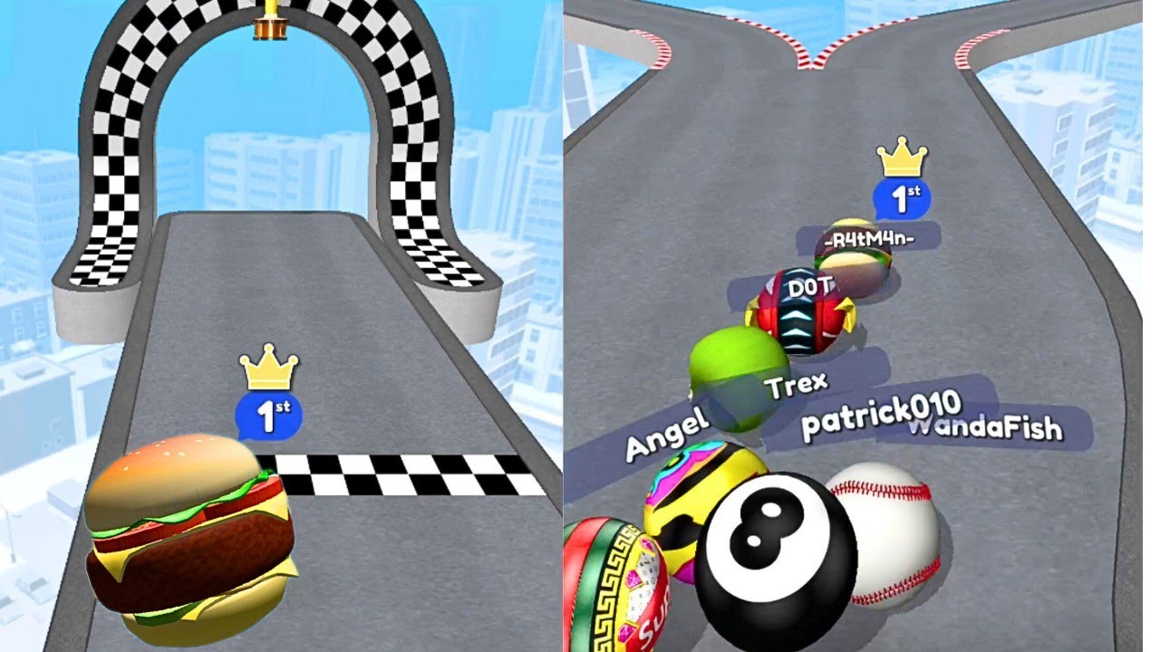 The burger balls gameplay speedrun short race, Android iOS fun game and ...
