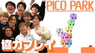 この9人で協力できるのか…？チームワーク必須のパズルゲームで大騒ぎ【PICO PARK】