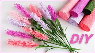 How to make Lavender Paper Flowers/Lavender with Crepe Paper