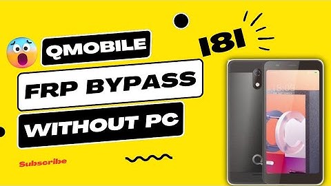 Qmobile i8i 2019 Frp Bypass | Qmobile i8i Pro Frp Bypass