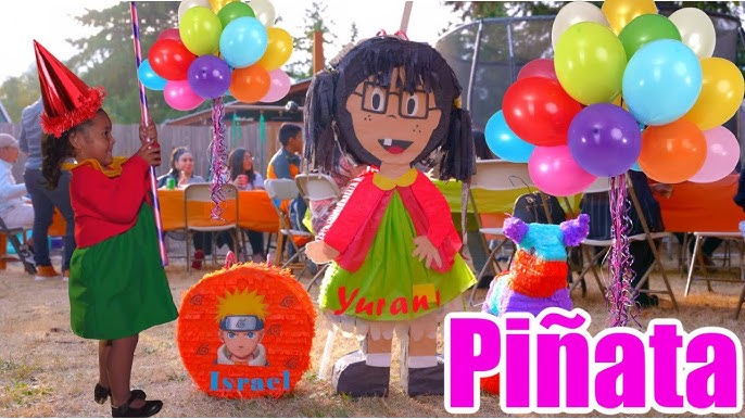NIÑOS ROMPIENDO PIÑATA, Piñata LOL