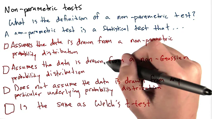 Definition of Non-Parametric Test - Intro to Data Science