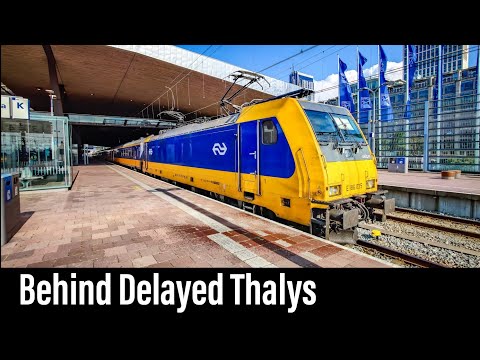 Train Cab Ride NL / HSL - Behind Delayed Thalys / Rotterdam - Amsterdam / TRAXX IC 1047/ Aug 2021