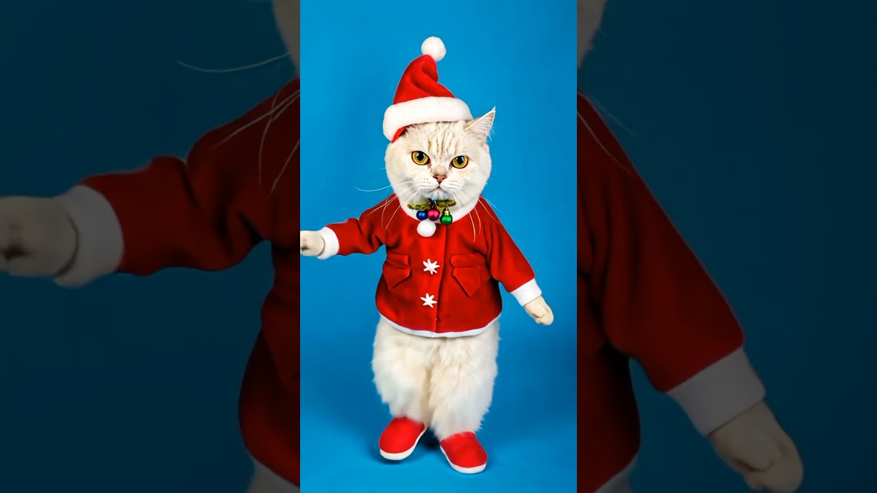 Ep28"Festive Feline: Kitten's Adorable Red Ensemble! 🐱🎀"EP1 Cute kitten 