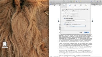 How to Create a Password Protected PDF File in Mac OS X using Pages