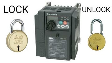 Mitsubishi drive parameter lock and unlock setting