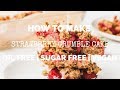 Easy vegan strawberry crumble cake bars