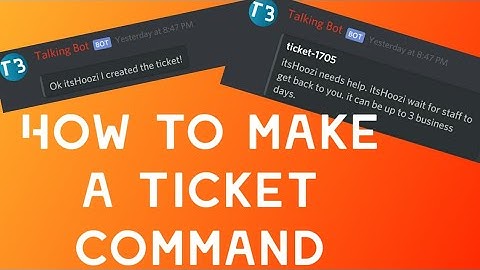 How to make a ticket bot! Discord Bot Designer