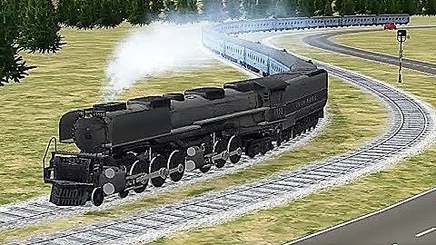 Train Sim - Mountain Pass Using Union Pacific Challenger - Simulasi Kereta Api