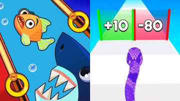 Save The Fish vs Snake Run Race Satisfying ASMR Gameplay (Android,ios) (New Update)