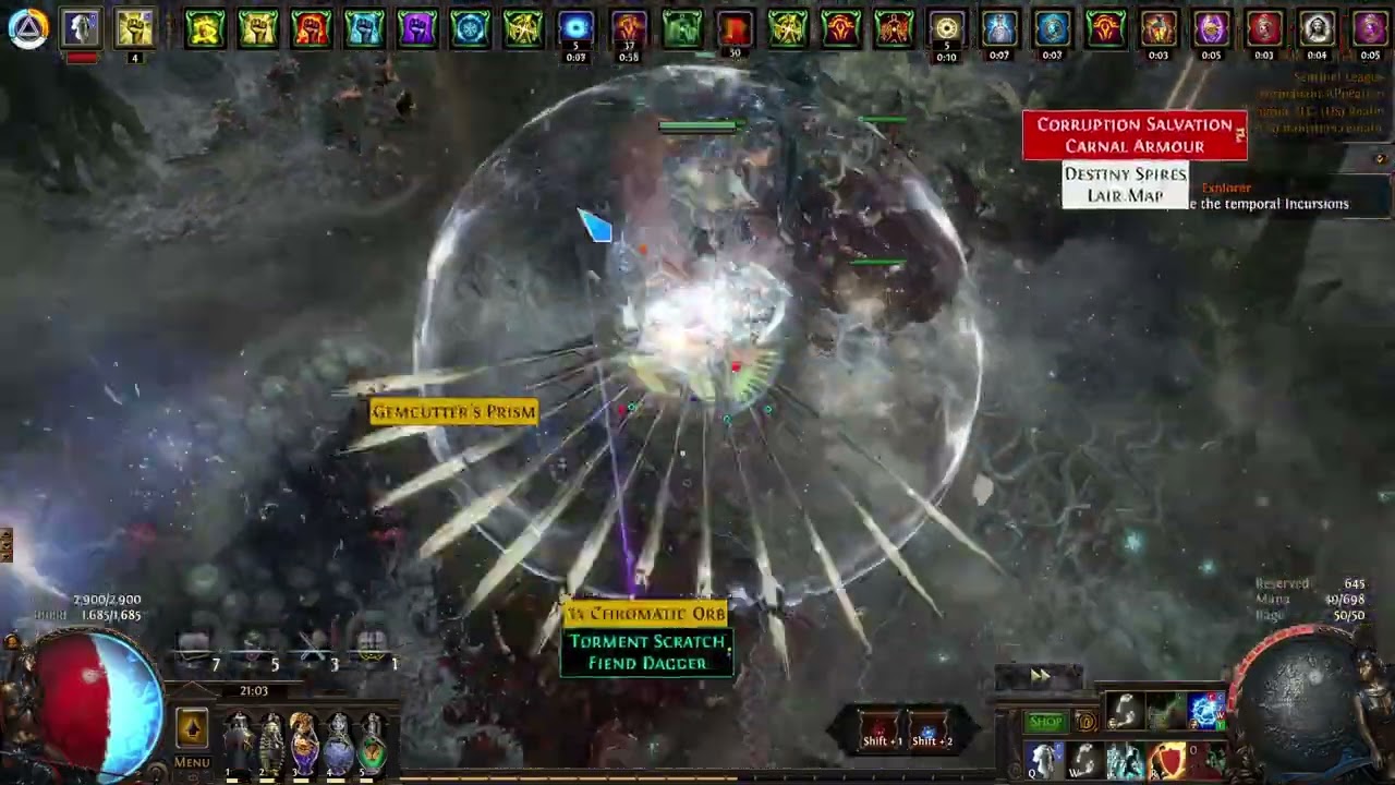 PoE 3.18 Kinetic Blast deadeye - juiced tropical island deli mirror