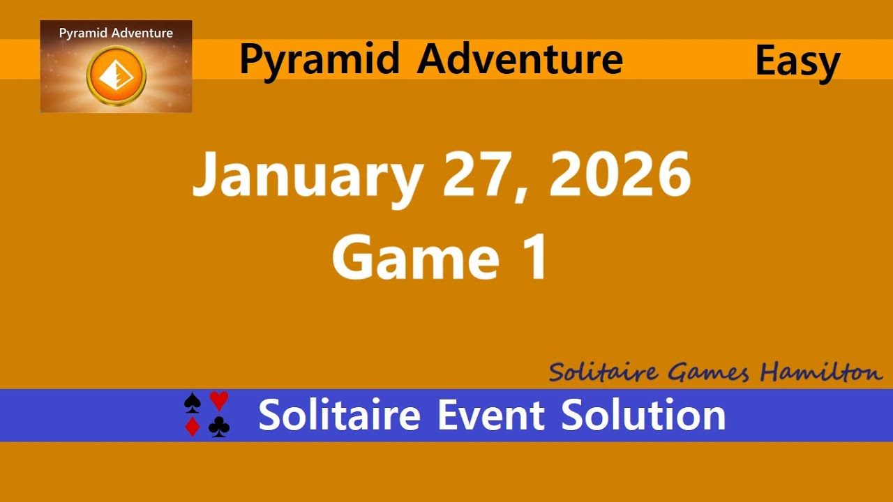 Pyramid Adventure Game #1 | January 27, 2026 Event | Pyramid Easy