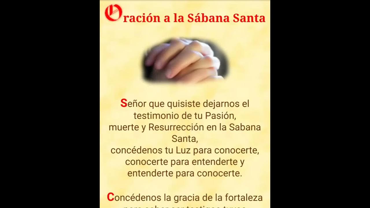 Oración a la Santa Sabana - YouTube