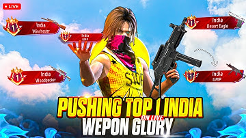 PUSHING TOP 1 INDIA WEAPON GLORY TITLE IN WINCHESTER💀 FREE FIRE LIVE CS RANK + WEAPON GLORY PUSH