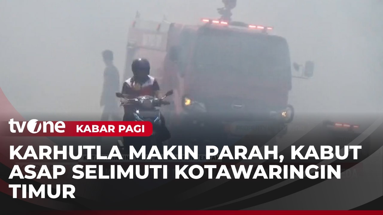 Kondisi Terkini Karhutla di Kotawaringin Timur, Kabut Asap Selimuti Ruas Jalan