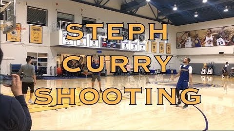 Steph Curry splashing after Warriors practice in Oakland, 2 days before 2018 WCF G3