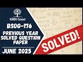 BSOG-176 Solved Question Paper | June 2025 | IGNOU Previous Year Question Paper