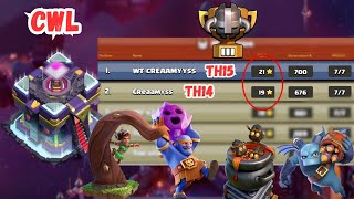 (CWL/CW) My TH15 Cooked Master League and Using Different Armies! screenshot 2