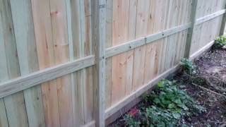 Great fence installation with dog ear fence boards improves on basic installation