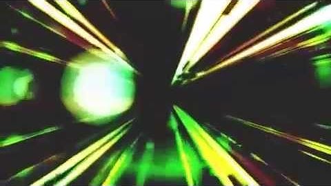 Intense Tunnel of Light Green Motion Background