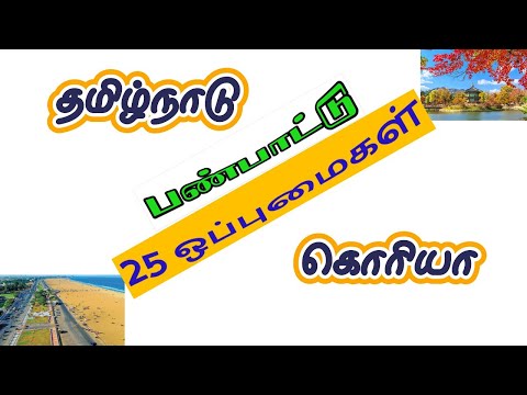 25 தமிழக கொரிய பண்பாட்டு ஒப்புமைகள்