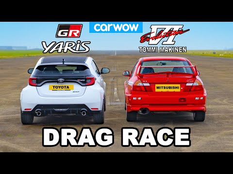 Toyota GR Yaris v Mitsubishi Evo VI - DRAG RACE *Tommi Makinen Showdown*
