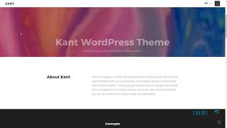 Kant - A Multipurpose WordPress Theme for Startups, Creatives and Fre