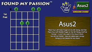 awesome sounding guitar chord: asus2