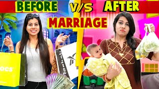Before Marriage vs After Marriage | Sanjhalika Vlog