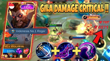 BUILD ROGER CRITICAL‼️BUILD ROGER TERSAKIT 2022 | ITEM ROGER PALING SAKIT 2022 - MOBILE LEGENDS