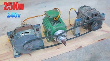 I to generate homemade infinite energy 240V with a car alternator and an engine ⚡⚡⚡⚡⚡💡