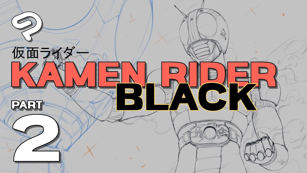 Drawing KAMEN RIDER BLACK Part 2 #clipstudiopaint