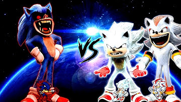 Sonic exe V3 OP (all form) VS Sonic Chaos V4 JVL OP (all form) & Shadow V2 OP (all form) in Mugen